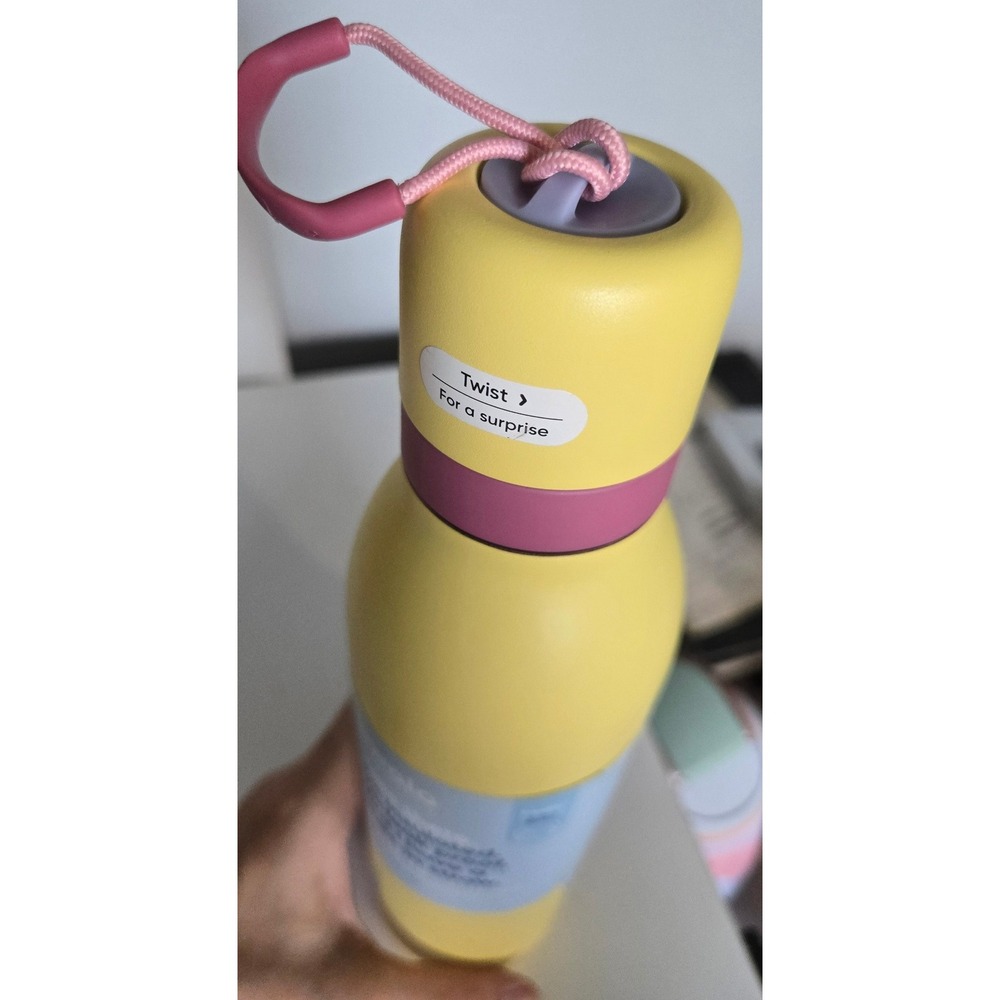 Owala FreeSip Twist 24oz Stainless Steel Water Bottle High Noon Yellow Pink - Picture 2 of 7